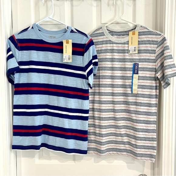 Cherokee Boys NWT Striped Crew Neck Short Sleeve Casual T-Shirt Sz L Bundle - Picture 1 of 12